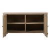 Fabian Reeded Oak Large Cupboard With Marble Top Marble Top UK