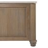 Fabian Reeded Oak Large Cupboard With Marble Top Marble Top UK