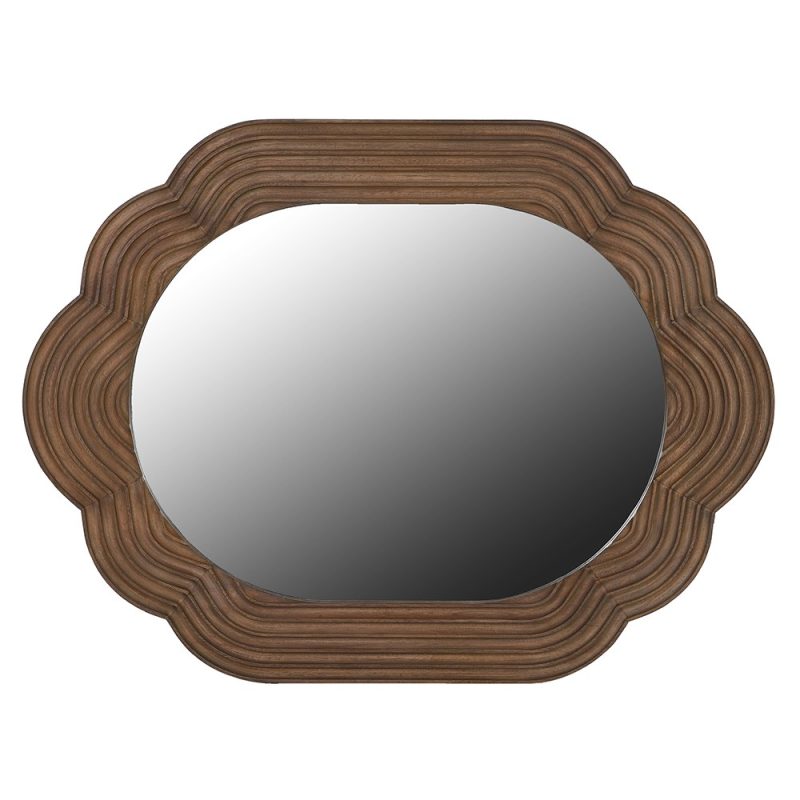 Leela Wave Wooden Frame 120cm Wall Mirror Wall Mirror UK