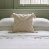 Ines Boho 45cm Natural Cotton Cushion Cover With Tassels With Tassels UK