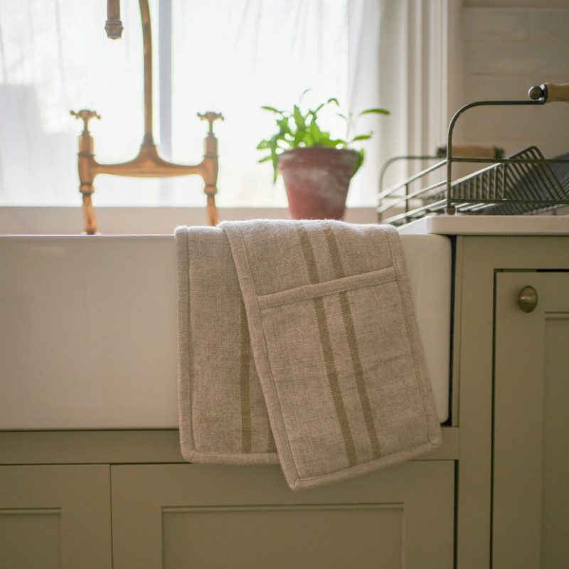 Provance Antique Cream Stripe Linen Apron (Copy) Apron (Copy) UK