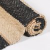 Navin Artisan Black Stripe Jute Rug 230x160cm Rug 230x160cm UK