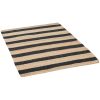 Navin Artisan Black Stripe Jute Rug 230x160cm Rug 230x160cm UK