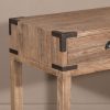 Rustic Old Oak Console Table With Iron Accents Iron Accents UK