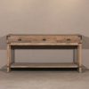 Rustic Old Oak Console Table With Iron Accents Iron Accents UK