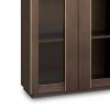 Dark Walnut Arched Storage Cabinet Storage Cabinet UK