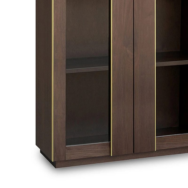 Dark Walnut Arched Storage Cabinet Storage Cabinet UK