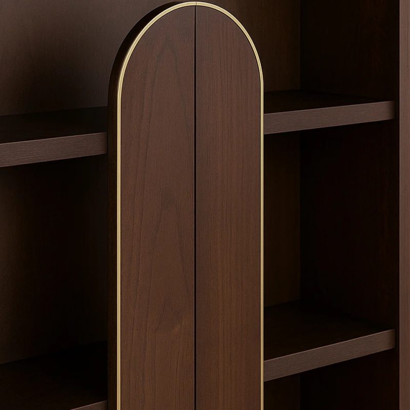 Dark Walnut Arched Storage Cabinet Storage Cabinet UK