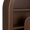 Dark Walnut Arched Storage Cabinet Storage Cabinet UK