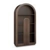 Dark Walnut Arched Storage Cabinet Storage Cabinet UK