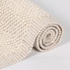 Milo Ivory Chunky Textured Pebble Weave Wool Border Rug 170x120cm Rug 170x120cm UK