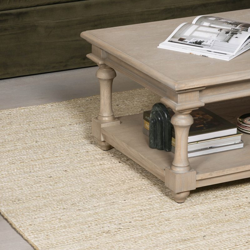 Ecru Jute Weaved Durable Braid Rug 170x120cm Rug 170x120cm UK