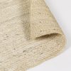 Ecru Jute Weaved Durable Braid Rug 170x120cm Rug 170x120cm UK