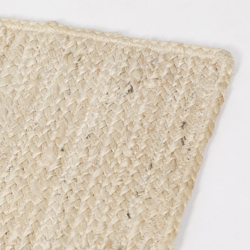 Ecru Jute Weaved Durable Braid Rug 170x120cm Rug 170x120cm UK