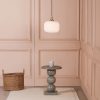 Lucette Brushed Brass Reeded Frosted Glass Pendant Ceiling Light Ceiling Light UK