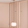 Lucette Brushed Brass Reeded Frosted Glass Pendant Ceiling Light Ceiling Light UK