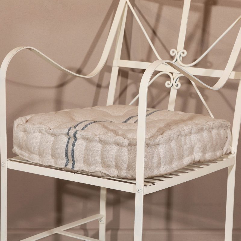 Provence Antique Blue Stripe 52cm Seat Cushion With Handle With Handle UK
