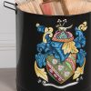Heritage Crest Heavy Duty Iron Log Bin In Midnight Black Midnight Black UK