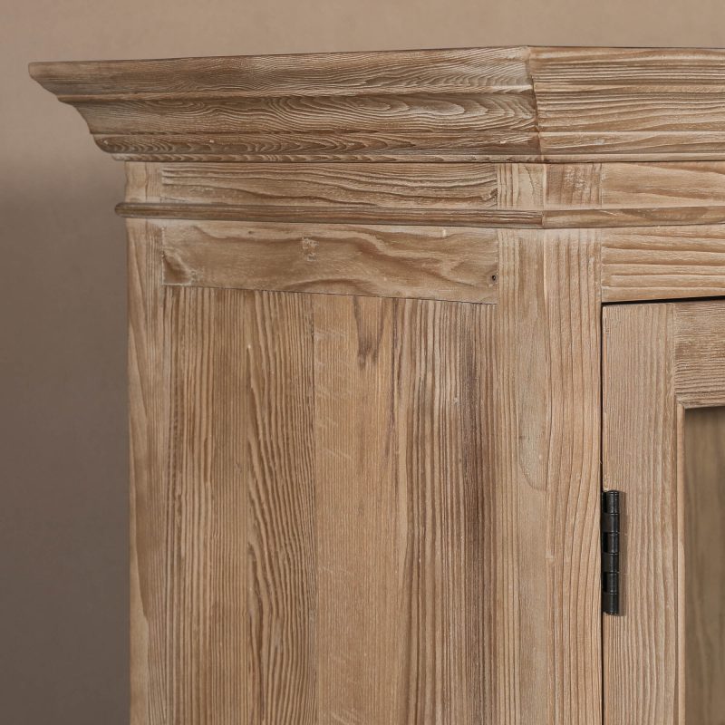 Reclaimed Pine Large Glazed Display Cabinet Display Cabinet UK