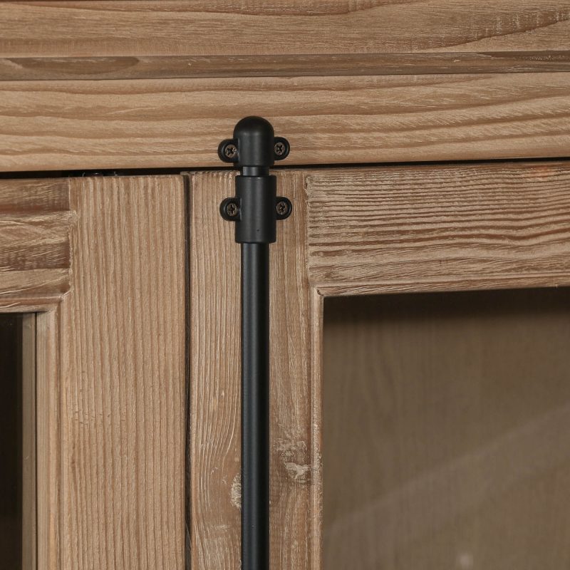 Reclaimed Pine Large Glazed Display Cabinet Display Cabinet UK