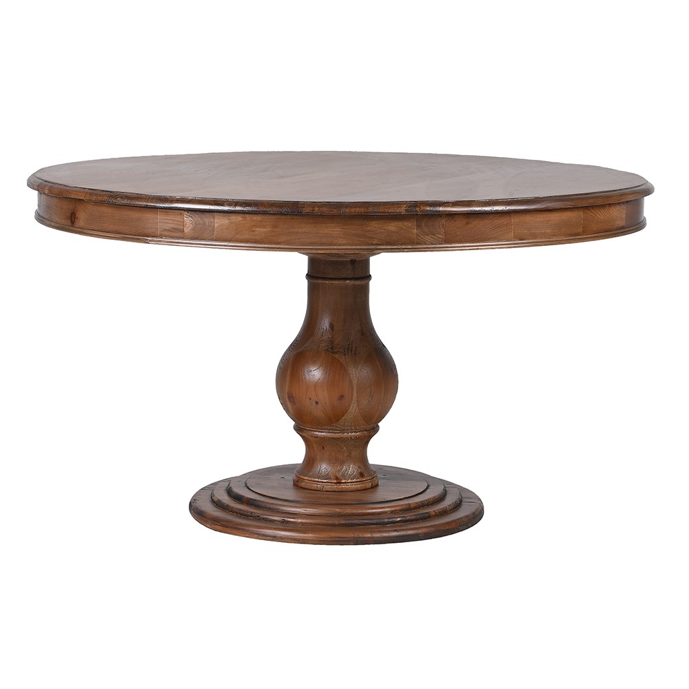 Reclaimed Round Pedestal Table in Heritage Pine Heritage Pine UK