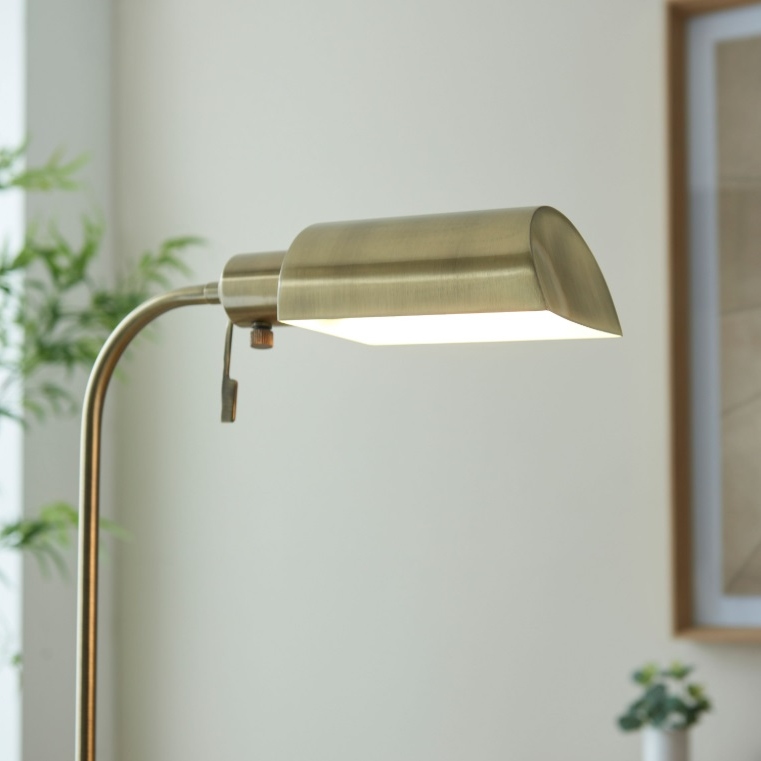 Library Antique Brass Floor Lamp Floor Lamp UK