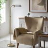 Library Antique Brass Floor Lamp With Opal Shade Opal Shade UK