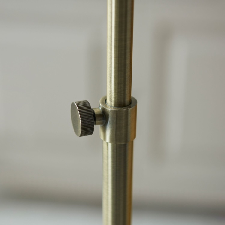 Library Antique Brass Floor Lamp With Opal Shade Opal Shade UK