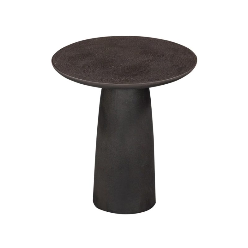 Nomi Concrete Charcoal Pitted Outdoor Side Table Side Table UK