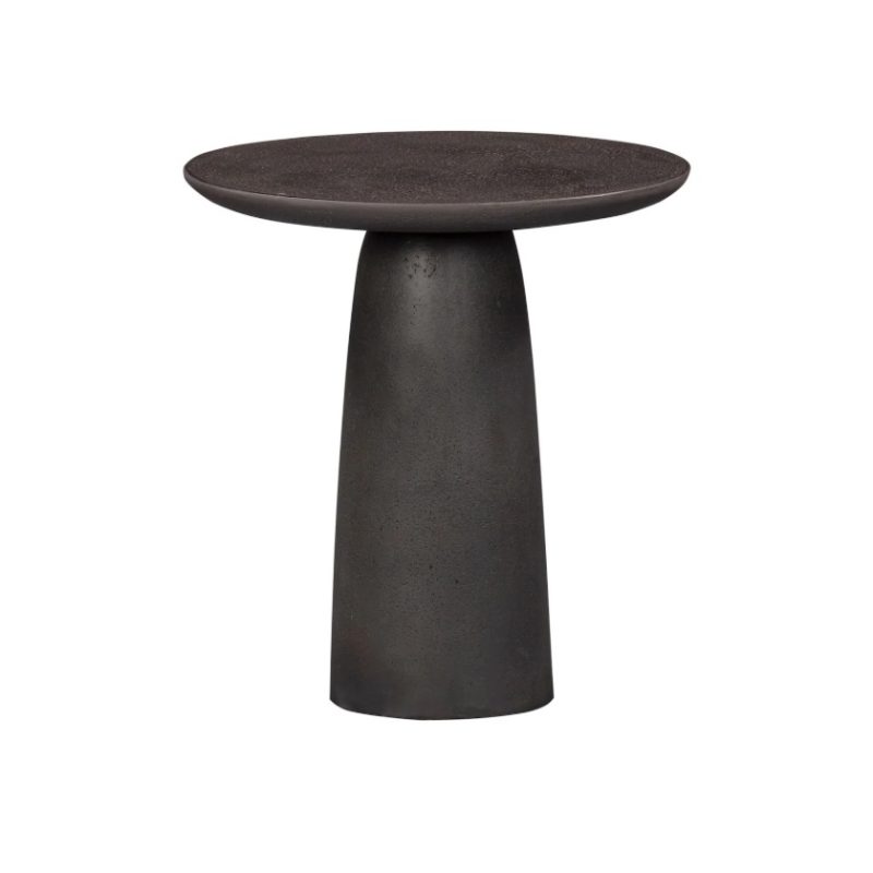 Nomi Concrete Charcoal Pitted Outdoor Side Table Side Table UK