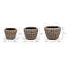 Set Of Three Grey Rattan Planters by Garden Trading Garden Trading UK