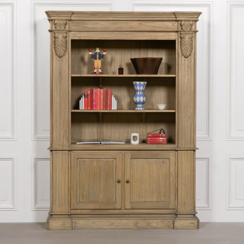 Large Neoclassical Bookcase with Acanthus Corbel Detail Corbel Detail UK