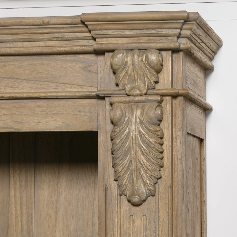 Large Neoclassical Bookcase with Acanthus Corbel Detail Corbel Detail UK