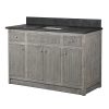 Weathered Grey Recycled Pine Sink Unit With Stone Top Stone Top UK