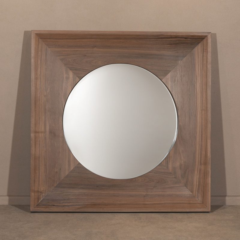 Solstice Walnut Statement 115cm Wall Mirror Wall Mirror UK