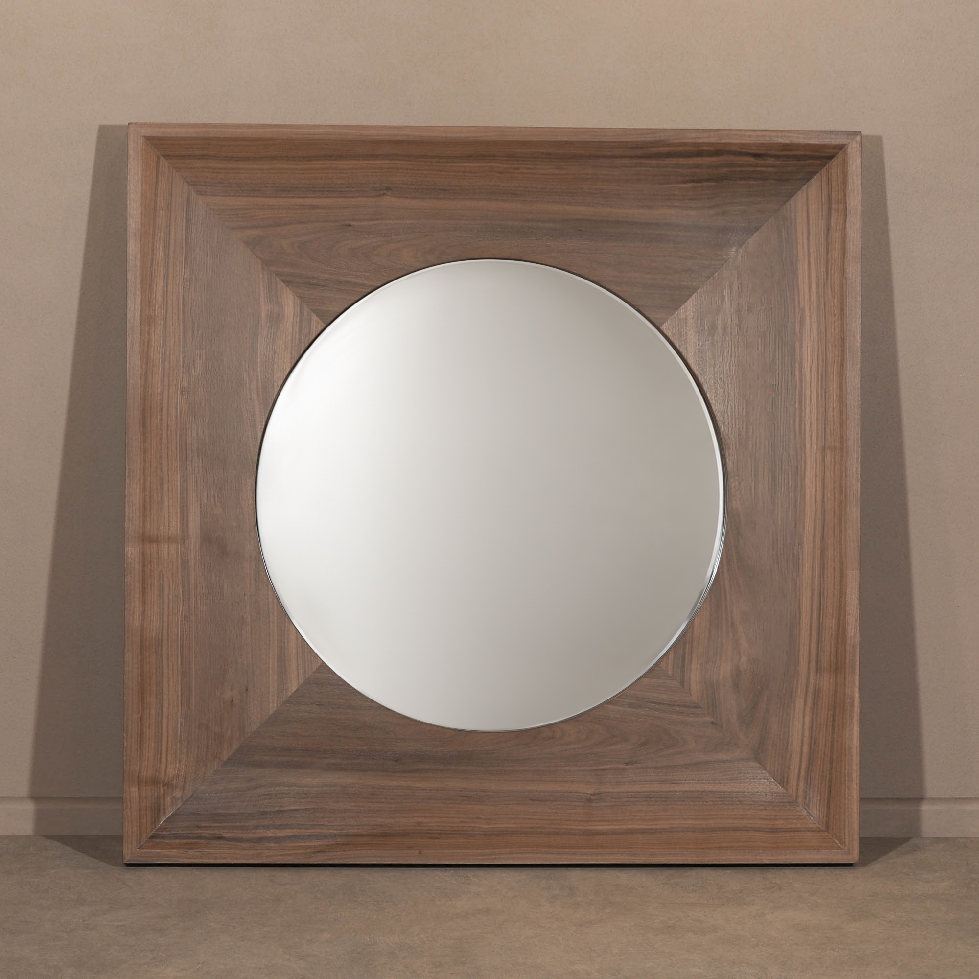Solstice Walnut Statement 115cm Wall Mirror Wall Mirror UK
