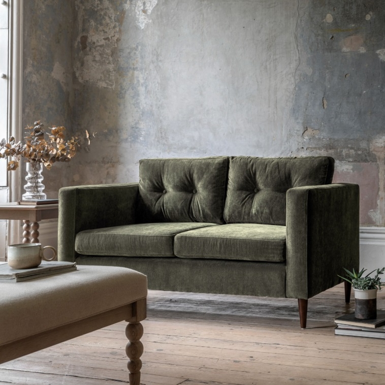 Roux Green 2 Seater Sofa Seater Sofa UK