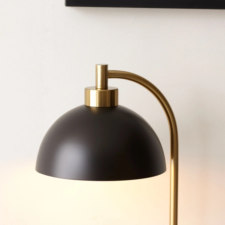 Ned Mid Century Table Lamp With Black Shade Black Shade UK
