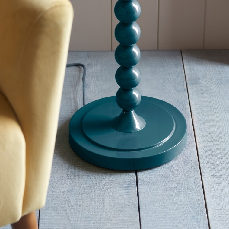 Darcio Blue Bobbin Floor Lamp Base Lamp Base UK