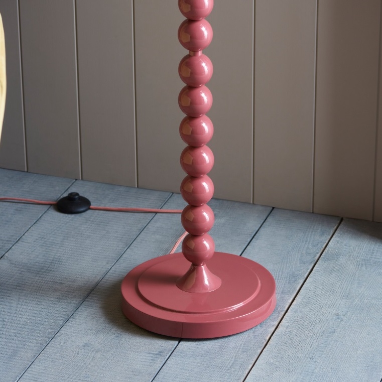 Darcio Pink Bobbin Floor Lamp Base Lamp Base UK