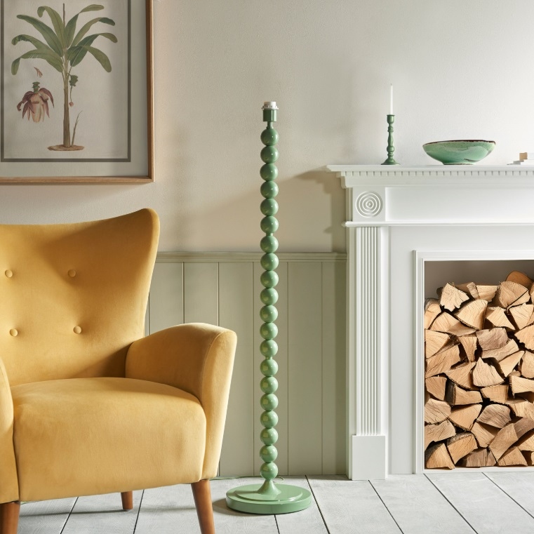 Darcio Green Bobbin Floor Lamp Base Lamp Base UK