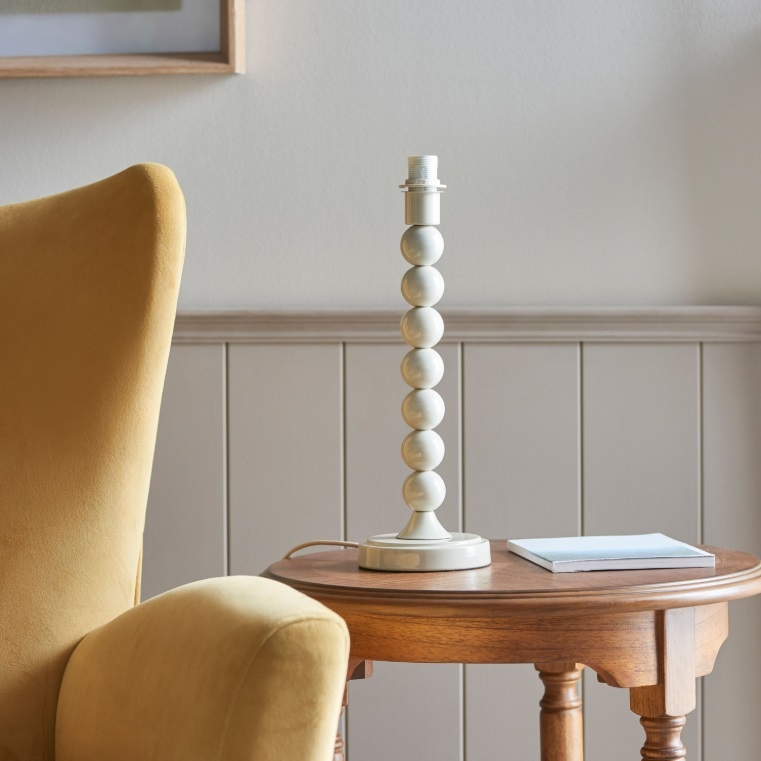 Darcio Ivory Bobbin Table Lamp Base Lamp Base UK