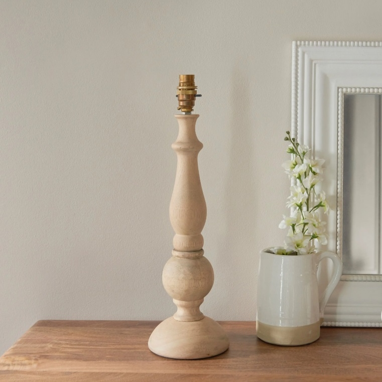 Pascali Natural Wood Finish Table Lamp Base Lamp Base UK