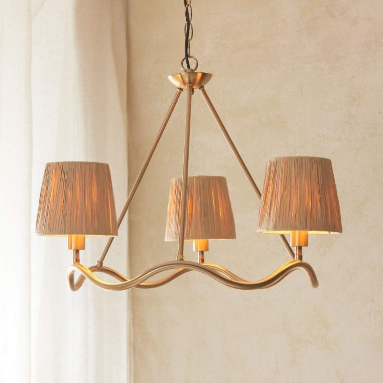 Wave Brushed Aged Brass Pendant Light Pendant Light UK
