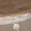 Weathered Fir Wood Half-Moon Console Table with Turned Bobbin Legs Bobbin Legs UK