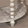 Weathered Fir Wood Half-Moon Console Table with Turned Bobbin Legs Bobbin Legs UK