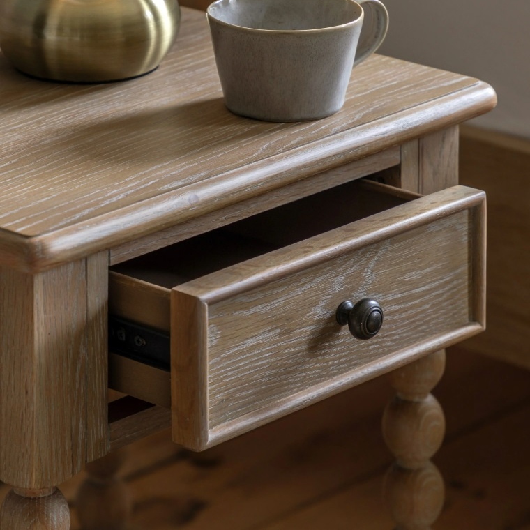 Oak Bobbin Small Bedside Small Bedside UK