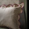 Scallop Pink Edge Feather Cushion Feather Cushion UK