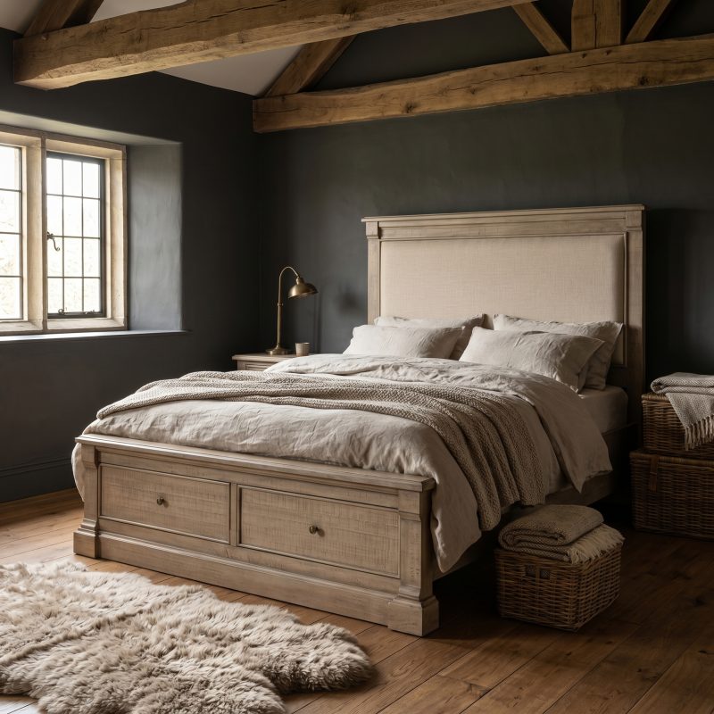 Weathered Wood Super King Size Bed Size Bed UK