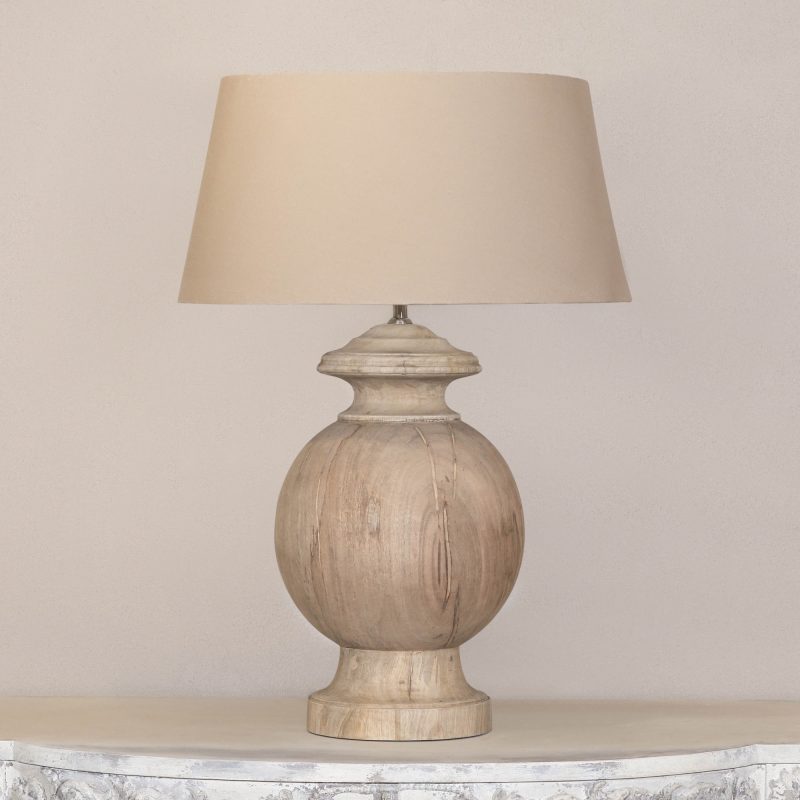 Ostia Aged Ceramic Grey Table Lamp With Shade (Copy) Shade (Copy) UK